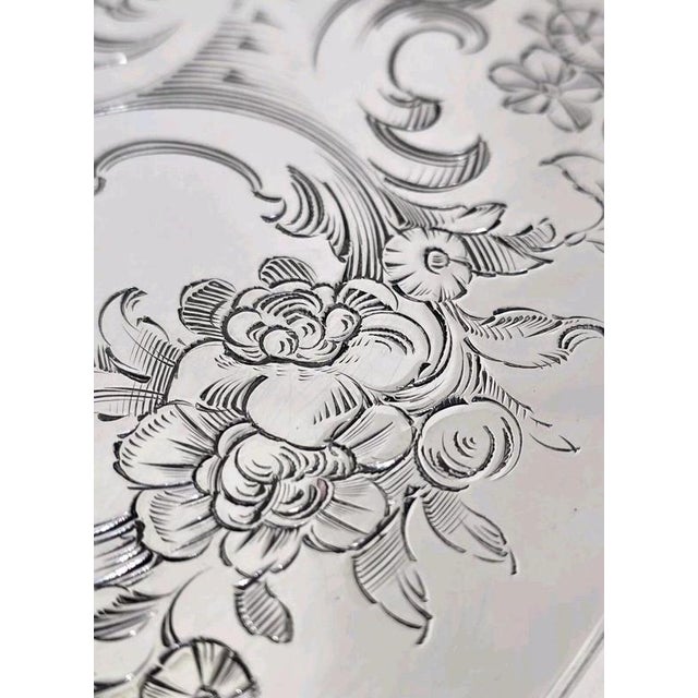 Late 18th Century George III Sterling Silver Waiter, 1785 For Sale - Image 12 of 18