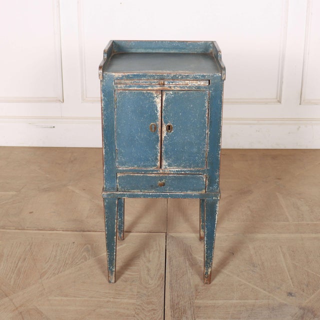 Swedish Painted Bedside Cabinet, 1890s For Sale - Image 4 of 6
