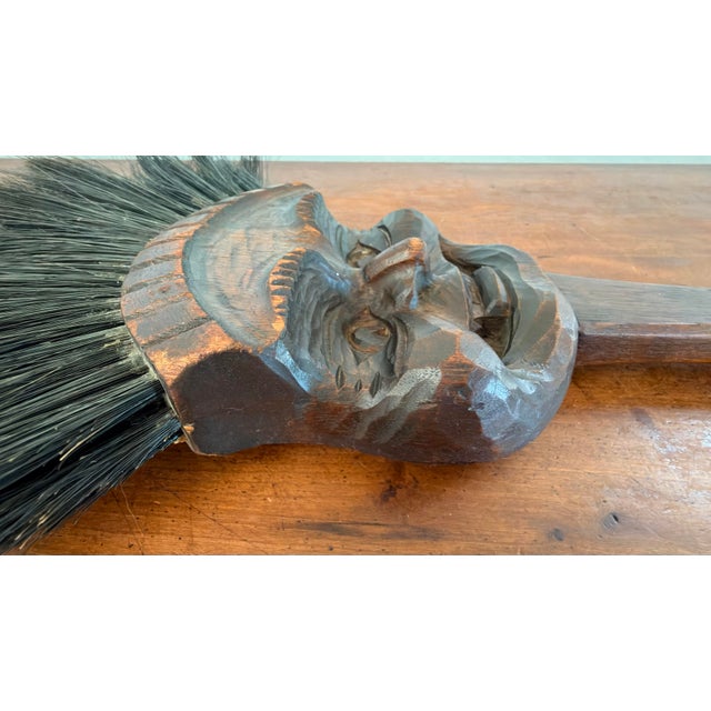 Wood Folk Art Carved Wood Hearth Brush - Biltmore Estate Industries For Sale - Image 7 of 11