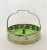 Early 20th Century Vintage Green Depression Glass Silver Relish Tray For Sale - Image 5 of 8