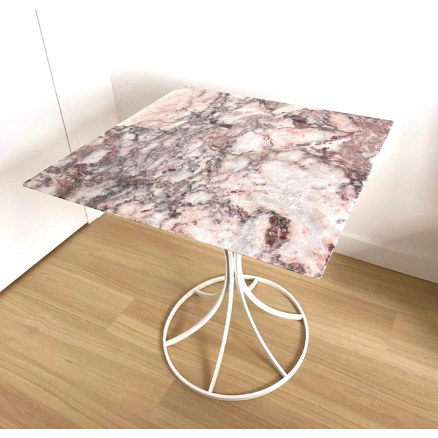 1960s Estelle & Erwine Laverne Rose Granite Pedestal Table Laverne International Knoll For Sale In New York - Image 6 of 10