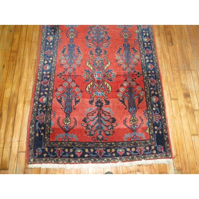 Zabihi Collection Long Traditional Antique Persian Sarouk Runner For Sale In New York - Image 6 of 6