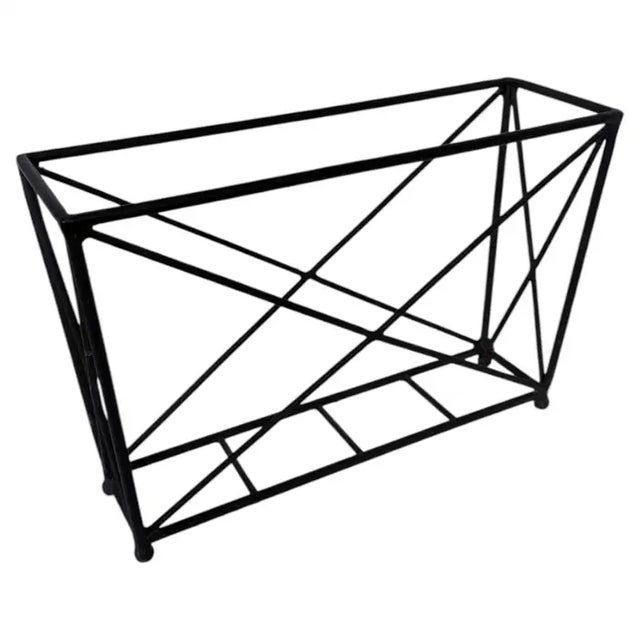 Neoclassical French Directoire Style Black Iron Magazine Holder For Sale - Image 4 of 9