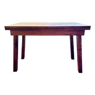 Hand-Crafted Dark Walnut Coffee End Table For Sale