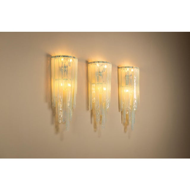 Large LP 242 Wall Lights in Opaline by Carlo Nason for Mazzega, 1970s, Set of 3 For Sale - Image 13 of 15