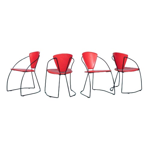 Italian Chairs by Arrben Linda, 1980s, Set of 4 For Sale