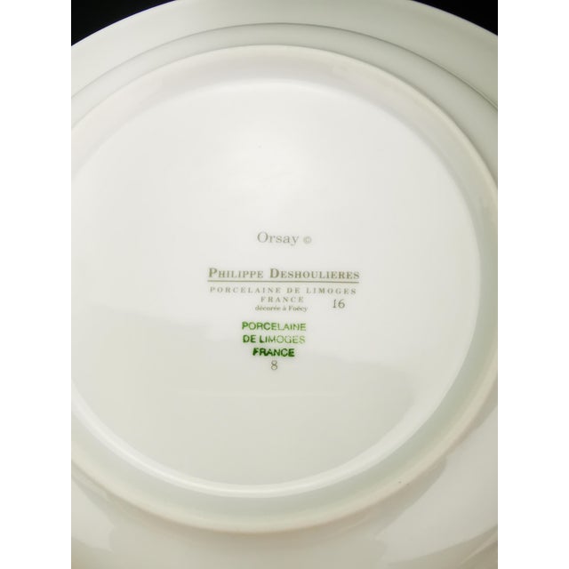 Ceramic Orsay Sky Grey Limoges Porcelain Soup Plates by Philippe Deshoulières, France, 2010s, Set of 12 For Sale - Image 7 of 8