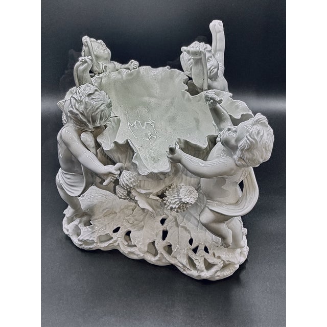 Large Antique Blanc De Chine Porcelain Cherub Centrepiece Bowl from T. Goode & Co. London, 1900 For Sale - Image 13 of 18