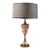 Mid Century Pink Glass Atomic Table Lamp For Sale