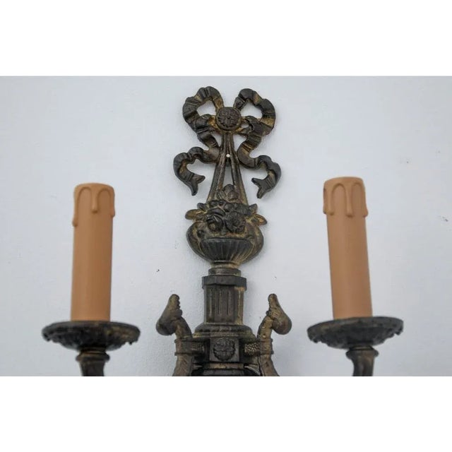 A Wall Lamps, France, 1890 Set of 2 For Sale - Image 5 of 8