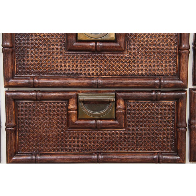 1960s Mid-Century Modern Stanley Furniture Faux Bamboo and ...