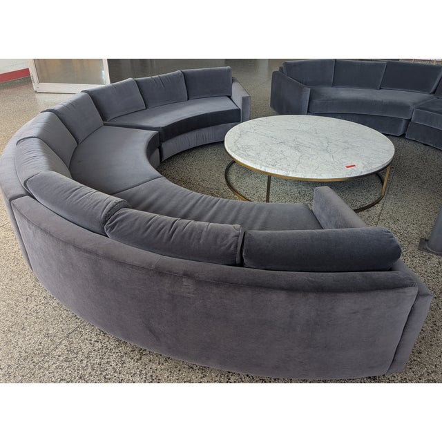 2020s Restoration Hardware Round Sectional Sofas- Set of 2 For Sale - Image 5 of 8