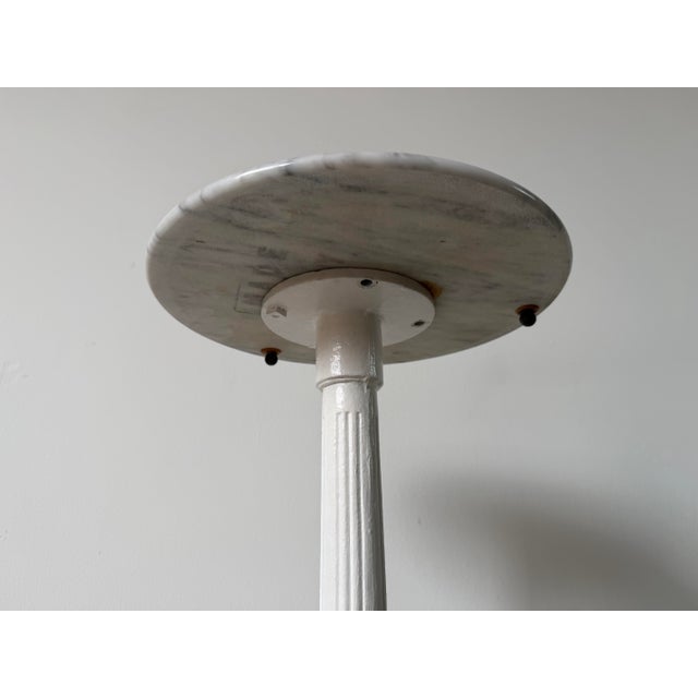 19th Century French Cast Iron Bistro Table With White Marble Top For Sale In Miami - Image 6 of 12