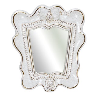 Art Deco Theater Terracotta Wall Mirror attributed to Gmundner Keramik, Austria, 1950s For Sale