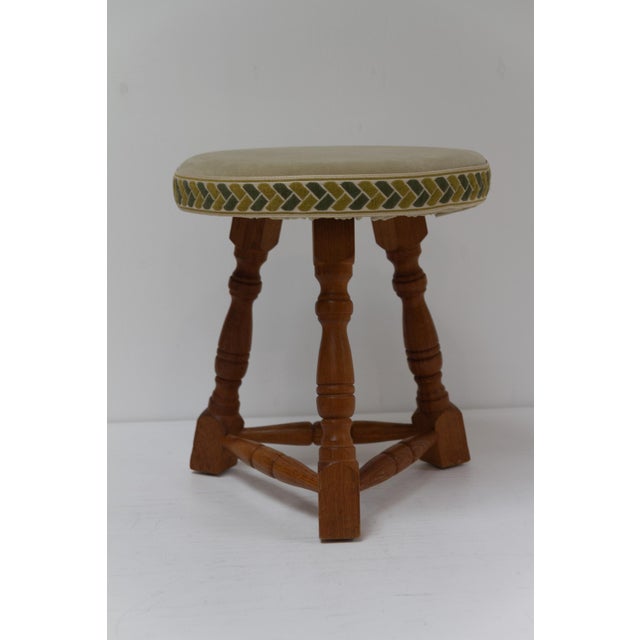 Mid-Century Danish Oak Tripod Stool, 1950s For Sale - Image 16 of 18