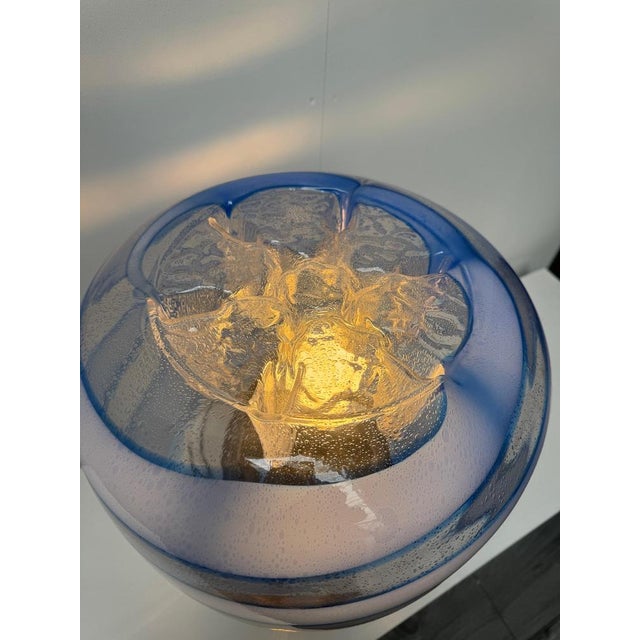 Hand-Blown Glass and Brass Table Lamp attributed to Toni Zuccheri, 1970s For Sale - Image 9 of 13