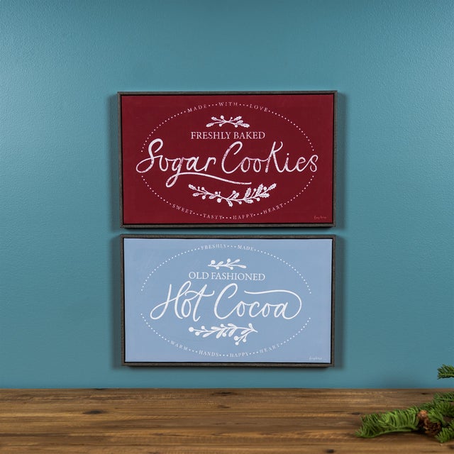 Transform your kitchen into a cozy winter retreat with this Cocoa & Cookies Wall Sign Set! Featuring charming holiday...