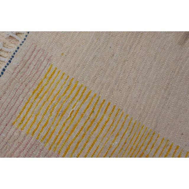 Modern Moroccan Rug With Bold Geometric Design and Vibrant Colors 5'0 X 8'2 For Sale - Image 11 of 11