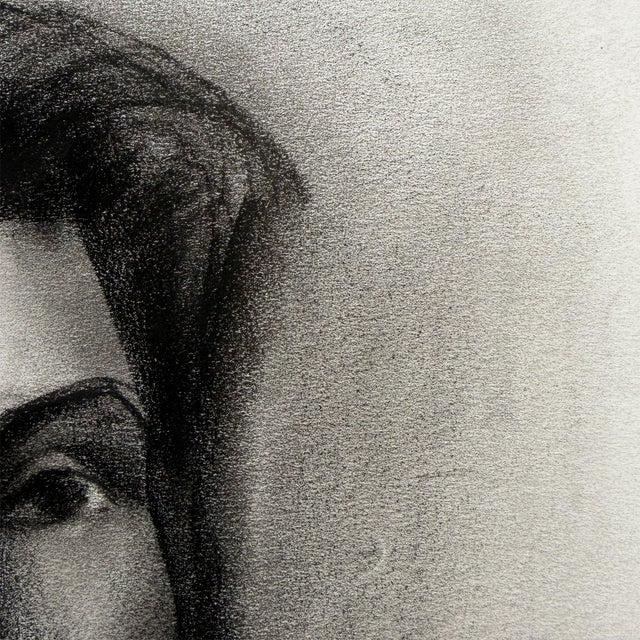 Mid-Century Modern Mid 20th Century Charcoal Drawing by Donna Foreman Hopper For Sale - Image 3 of 9