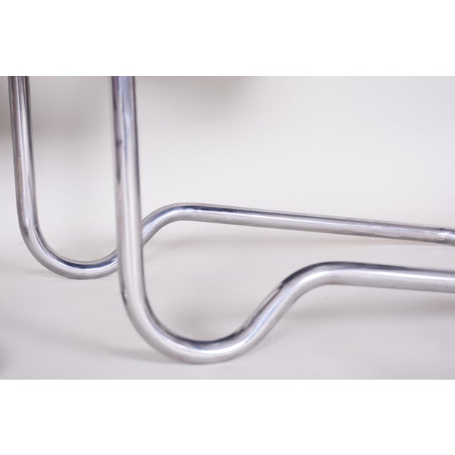 Vintage Tubular and Leather Armchairs by Ladislav Žák for Hynek Gottwald, 1930s, Set of 2 For Sale - Image 11 of 18