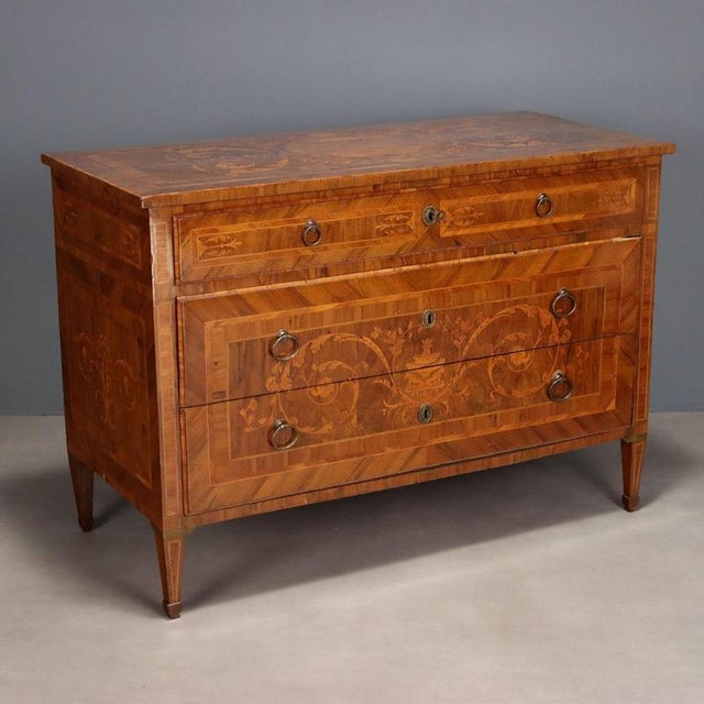 Neoclassical Walnut Chest of Drawers For Sale - Image 14 of 14