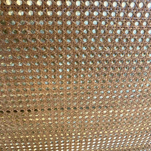Vintage Cane Side Lounge Chair Upholstered For Sale - Image 18 of 18