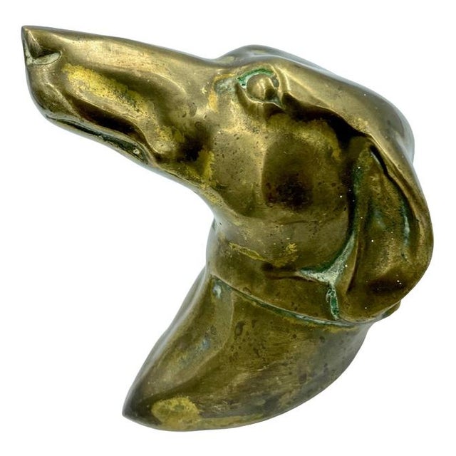 French Brass Greyhound Head, 1950s For Sale - Image 12 of 12