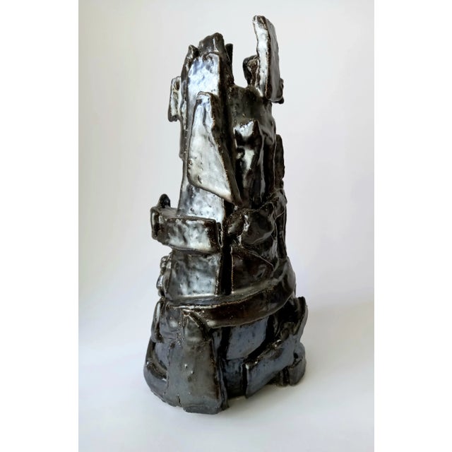 2020s Contemporary Modernist Ceramic Sculpture Vase 'Babel' by Diane Grant For Sale - Image 5 of 9