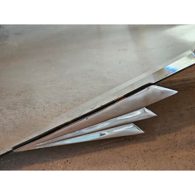 Art Deco Geometric Wall Mirror with Beveled Glass, 1930s For Sale - Image 6 of 16