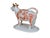 English Antique English Staffordshire Porcelain Red & White Cow Bull Creamer Pitcher For Sale - Image 3 of 11