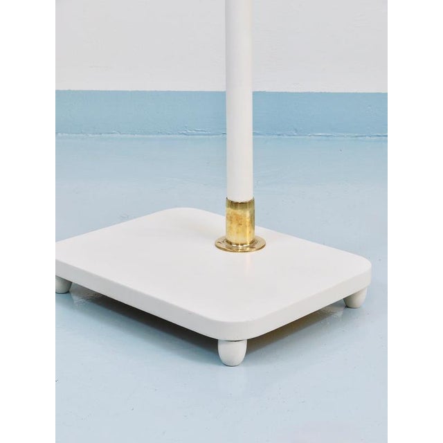 Art Nouveau White and Brass Valet Jugendstil Clothing Stand, Vienna, Austria, 1920s For Sale - Image 14 of 15