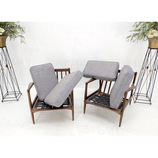 Pair Kofod Larsen Selig Danish Mid-Century Modern Lounge Chairs New Upholstery For Sale - Image 6 of 17