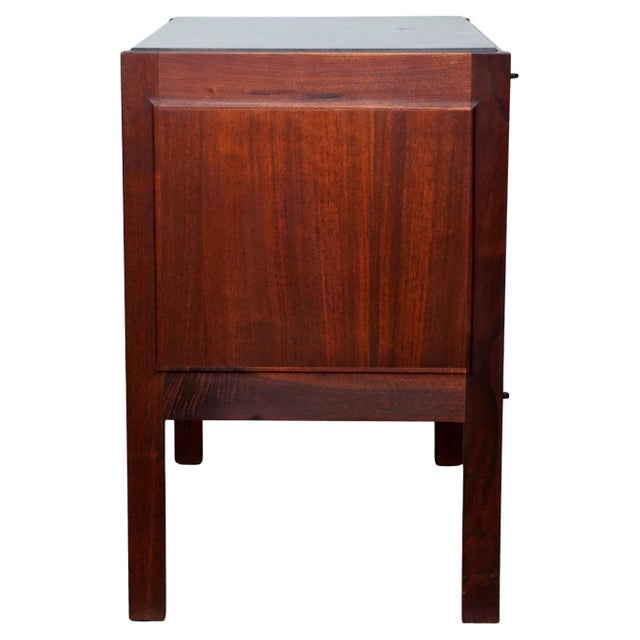 Brown Jack Cartwright Walnut Nightstand With Slate Top, Mid-Century Modern Side Table For Sale - Image 8 of 11