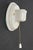 Mid 20th Century Restored Traditional White Ceramic Wall Sconces With Pull Chains - a Pair For Sale - Image 4 of 11