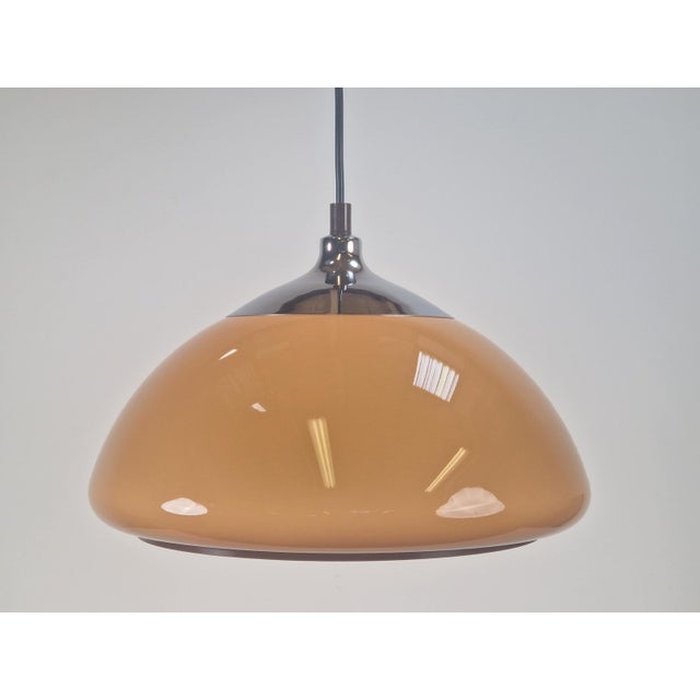 Vintage Space Age Dome Pendant Lamp in Chrome from Cosack Leuchten, Germany, 1970s For Sale - Image 14 of 14