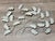 Vintage large, sculptural, metal ginkgo biloba leaf wall decor accent. Creamy soft, white textural and unique. Perfect for...