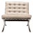 Barcelona Chair in Light Grey Volo Leather by Ludwig Mies van der Rohe for Knoll Inc. / Knoll International, 2010s For Sale