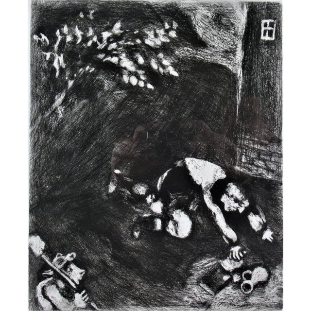 Artist: Marc Chagall (Russian, 1887-1985) Title: l' Avare Qui a Perdu son Tresor Year: 1927 Medium: Original etching...