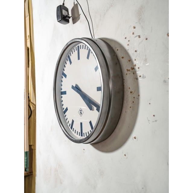 Industrial Factory Wall Clock from Telenorma, Germany, 1960s For Sale - Image 9 of 17