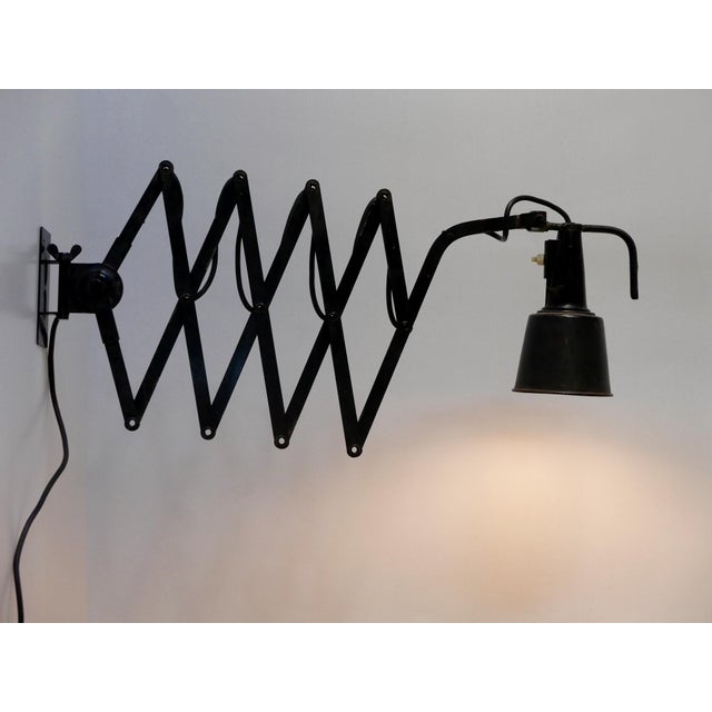 Vintage Bauhaus Adjustable Scissor Wall Lamp by Wilhelm Bäder, 1930s For Sale - Image 6 of 18
