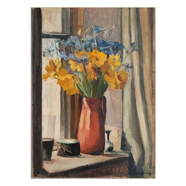 Louis Henri Salzmann, Nature morte, Oil on Canvas For Sale