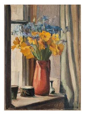 Louis Henri Salzmann, Nature morte, Oil on Canvas