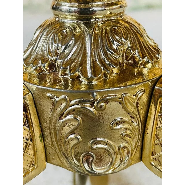 Vintage Floor Lamp with Gilded Brass Decor, 1960s For Sale - Image 17 of 18