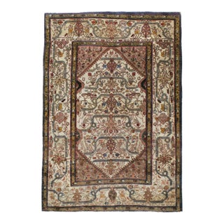 Galerie Shabab Collection Early 20th Century Indian Agra Accent Rug For Sale