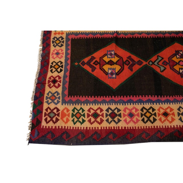 Mid-20th Century Vintage Kilim Runner Rug 4 '4'' X 9' 2''. For Sale In New York - Image 6 of 13