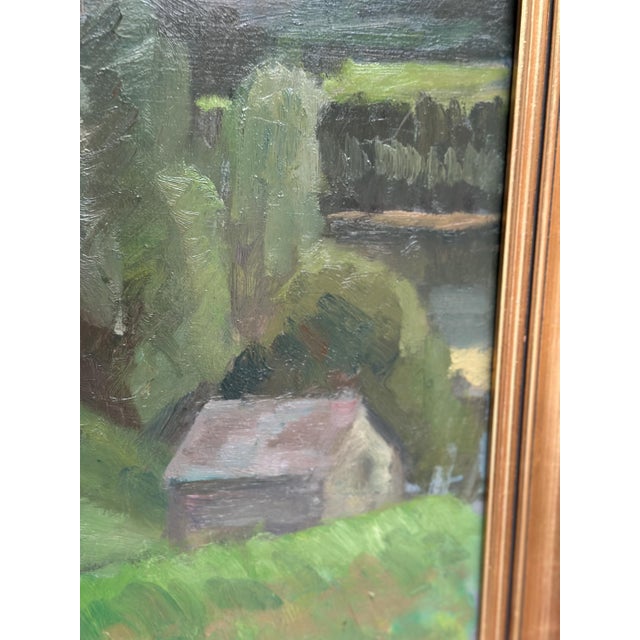 Olof Larsson, Lush Landscape, 1960s, Oil on Panel, Framed, Framed For Sale - Image 5 of 18
