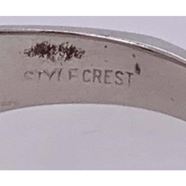 14 Karat White Gold Brushed Finish Diamond Cluster Fashion Ring 1.50 Tdw For Sale - Image 11 of 12