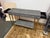 2010s Currey & Company Faux Shagreen + Brass Console Table For Sale - Image 5 of 12