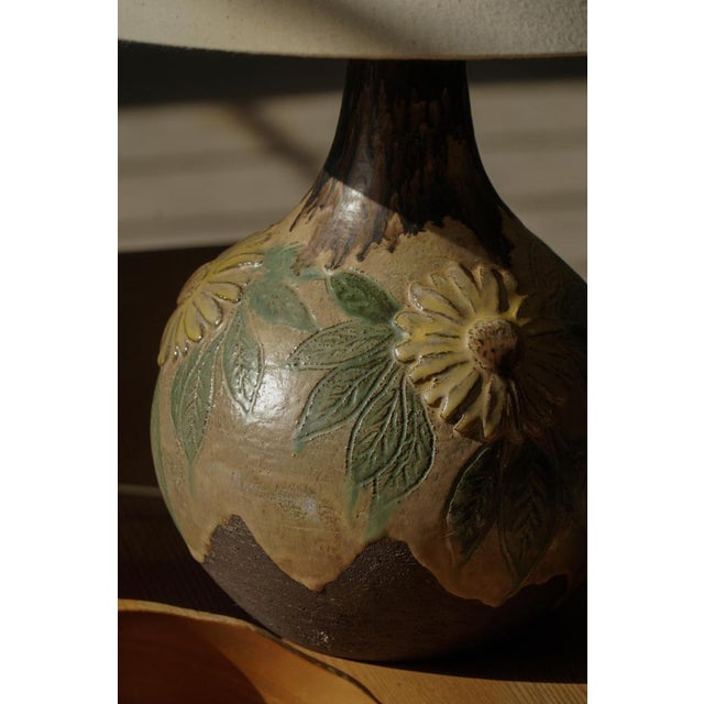 Art Nouveau Danish Organic Ceramic Table Lamp, 1970s For Sale - Image 13 of 18