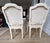 A rare pair of French Provincial side chairs by the esteemed firm Jacques Bodart. These chairs feature a sophisticated...